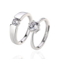 Ready to Ship Hot Trending 925 Silver Ring Couple Rings with Zircon